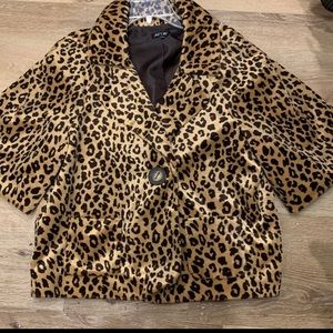 Apt9 Women’s Leopard Print Short sleeve jacket